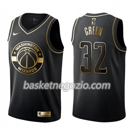 Canotte Uomo Washington Wizards Jeff Green 32 Nike Nero Golden Edition Swingman